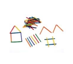 1000 allumettes 2x2x45 mm bois coloré bricolage et jeux