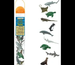 10 Animaux en danger - espèces marines menacées dans un tube de rangement