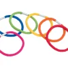 6 Anneaux en corde multicolores de 11.5 cm pour jeux de lancer