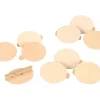 10 Badges neutres en bois 5 cm avec pince à personnaliser