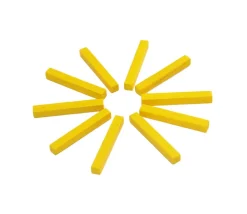 60 Baguettes en bois multicolores 5x5x39 mm