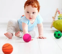 15 balles Ø 6 cm - mini ballon foot, basket, baseball, tennis