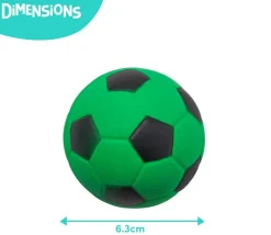 15 balles Ø 6 cm - mini ballon foot, basket, baseball, tennis