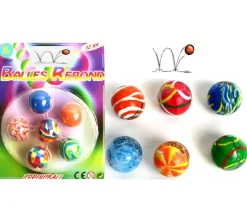6 Balles rebondissantes de 3 cm de diamètre