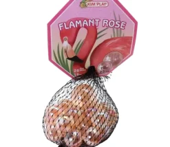 20 Billes flamant rose 16 mm + 1 calot 25 mm -