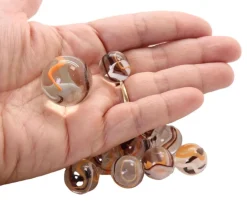 20 Billes Panda roux 16 mm + 1 calot 25 mm -