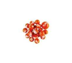 20 Billes Poisson rouge orange pour jeu 16 mm + 1 calot