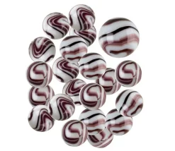 20 Billes Zèbre noir et blanc + 1 calot pour jeu