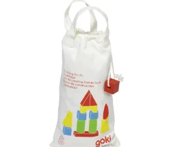 50 blocs de construction en bois coloré en sac