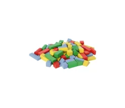 50 blocs de construction en bois coloré pour jeux