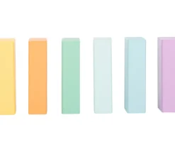 50 Blocs de construction en bois ton pastel pour jeux
