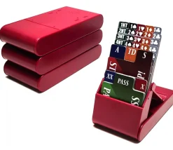 4 boites à enchères jeu Bridge avec cartons d'enchères