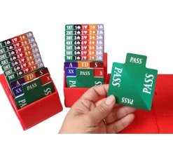 4 boites à enchères jeu Bridge avec cartons d'enchères