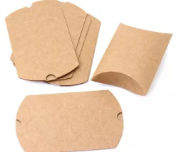 6 Boites pochettes berlingot kraft marron