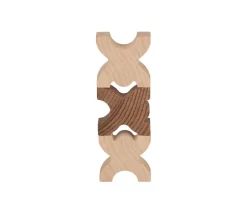 48 Bonhommes X meeple 4.2 cm à empiler en bois marron et naturel