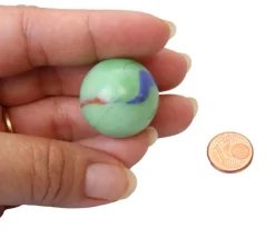 20 calots en verre grosses billes vertes - 25 mm