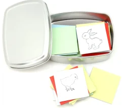 24 carrés 4 x 4 cm carton rigide rouge/blanc vierge tuiles à personnaliser