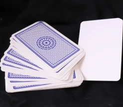 54 cartes à jouer recto blanc et verso bleu