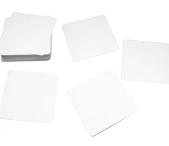 30 cartes carrés 70x70 mm blancs à personnaliser