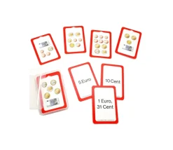48 cartes monnaie euros cents - chapeau magique