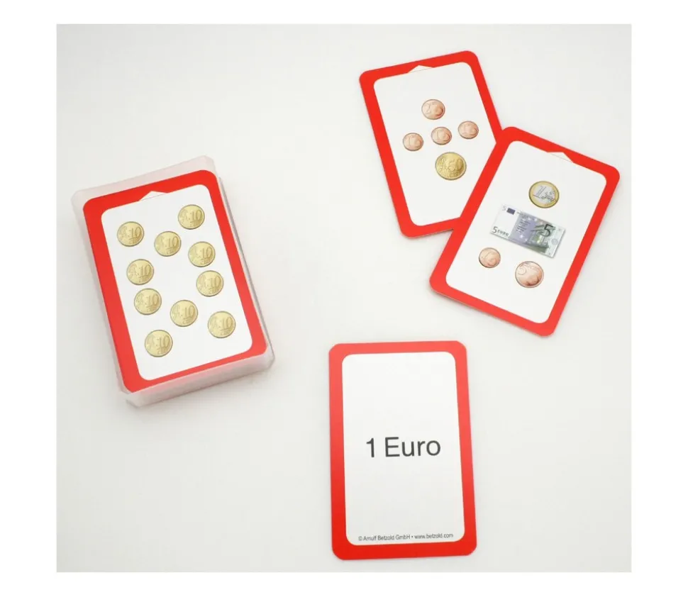 48 cartes monnaie euros cents - chapeau magique