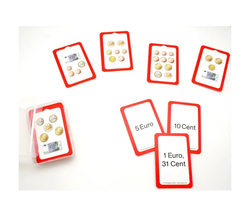 48 cartes monnaie euros cents - chapeau magique