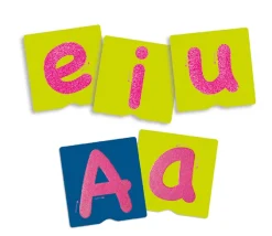 35 cartes tactiles Lettres A à Z majuscule/minuscule + signes ponctuation