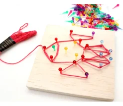 12 échevettes de fils en coton coloré