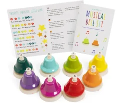 8 cloches d'éveil musical arc-en-ciel