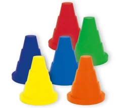6 Cônes d'activité en mousse 16 cm - Pions de jeu géants