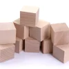 10 cubes en bois brut 4 cm