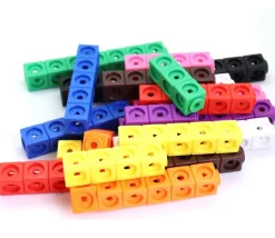 100 cubes mathlinks 2 cm clips encastrables emboitables math