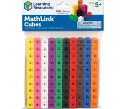 100 cubes mathlinks 2 cm clips encastrables emboitables math