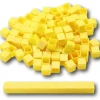 100 Cubes unités 1 cm jaunes emboitables en Re-plastique