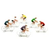 6 cyclistes vélo en plastique jouet 6 x 5 cm