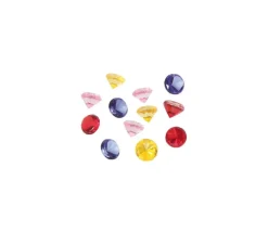 12 diamants colorés 2 cm pions imitation gem