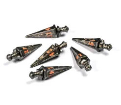 6 dés 6 faces en forme d'épée - Polyhero Warrior