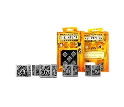 5 Dés en métal d6 style steampunk 16 mm