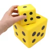 2 dés géants 7.5 cm et 15 cm mousse dense jaune