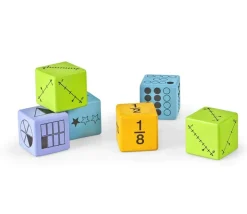 16 dés géants 4.5 cm Fractions