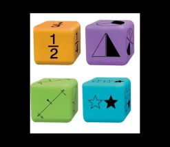 16 dés géants 4.5 cm Fractions