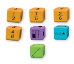 16 dés géants 4.5 cm Fractions