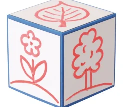 4 Dés géants effaçables 8 cm avec éponge