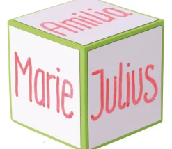 4 Dés géants effaçables 8 cm avec éponge