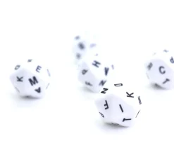 5 Dés lettres alphabet avec 20 faces