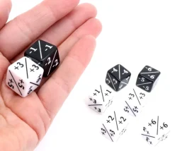 8 Dés modificateurs D6 positif/négatif - Kraken Wargames