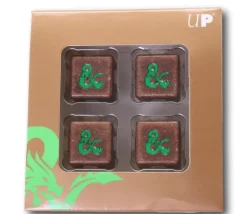 4 Dés métal Donjons & Dragons D6 chiffres verts