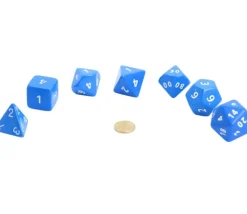 7 dés multi-faces géants opaques JUMBO à l'unité (couleur mise au hasard)