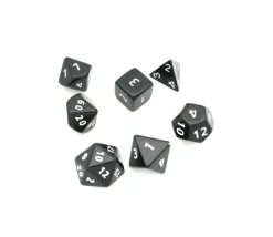 7 dés multi-faces géants opaques JUMBO à l'unité (couleur mise au hasard)