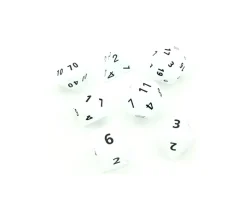 7 dés multi-faces géants opaques JUMBO à l'unité (couleur mise au hasard)